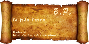 Bujtás Petra névjegykártya